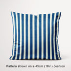 Countryside Stripe Blue with Ivory fabric, 45cm view