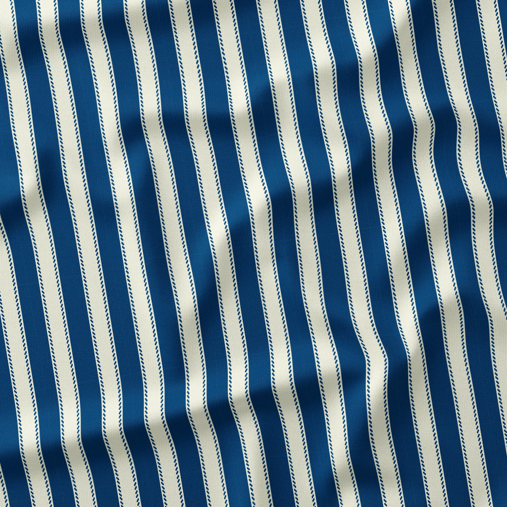 Countryside Stripe Blue with Ivory fabric