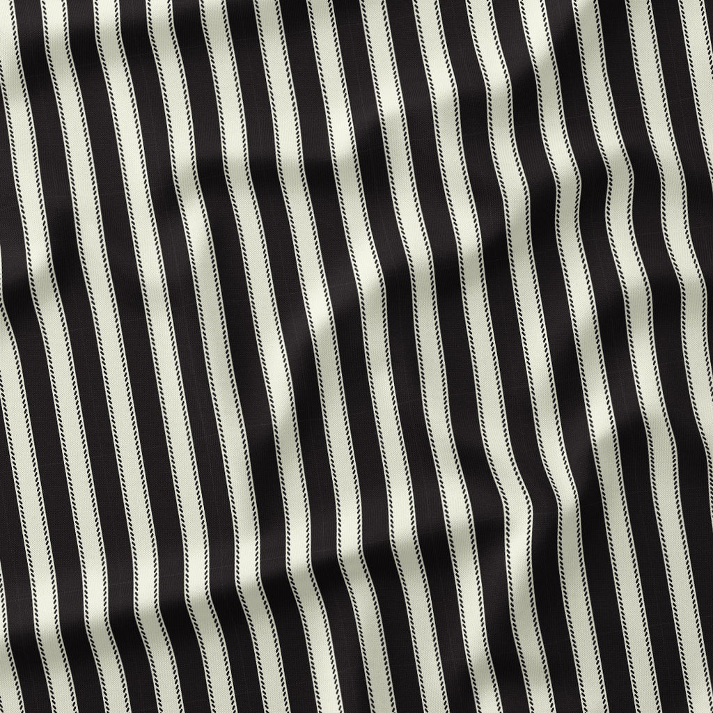 Countryside Stripe Charcoal with Ivory fabric