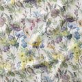 Birds & Butterflies Blue Yellow Purple floral fabric
