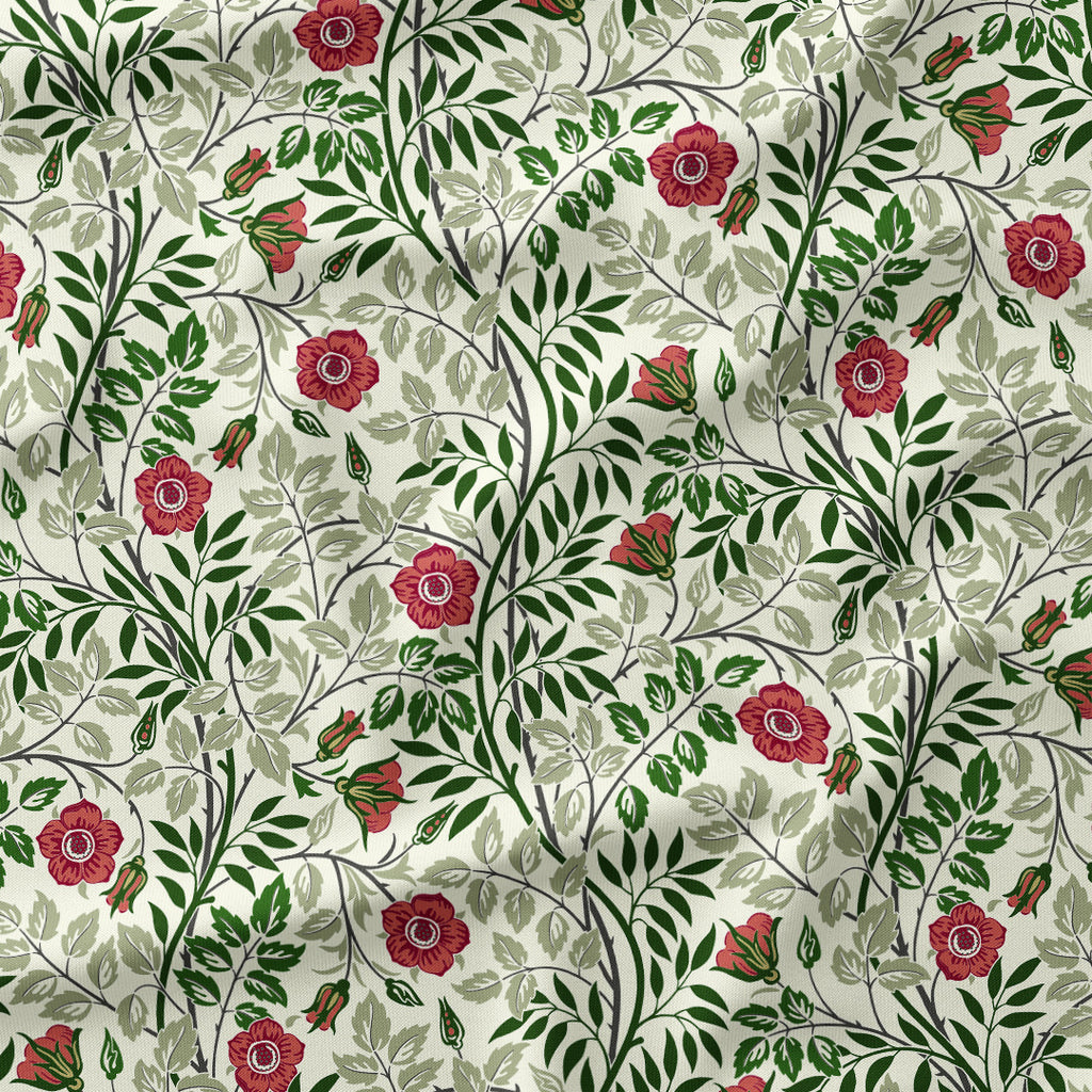 Elmwood Coral floral fabric