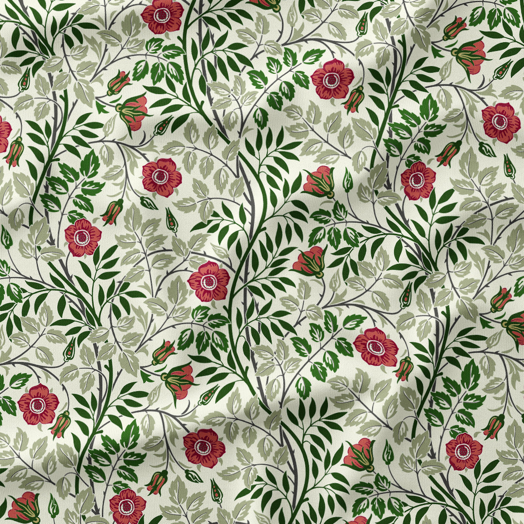 Elmwood Coral floral fabric