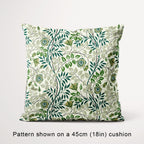 Elmwood Soft Gold and Green floral fabric, 45cm view