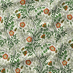 Elmwood Orange and Green floral fabric