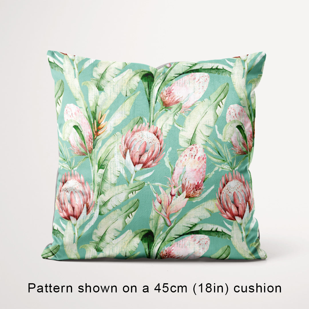 Everlee Mint floral fabric, 45cm view
