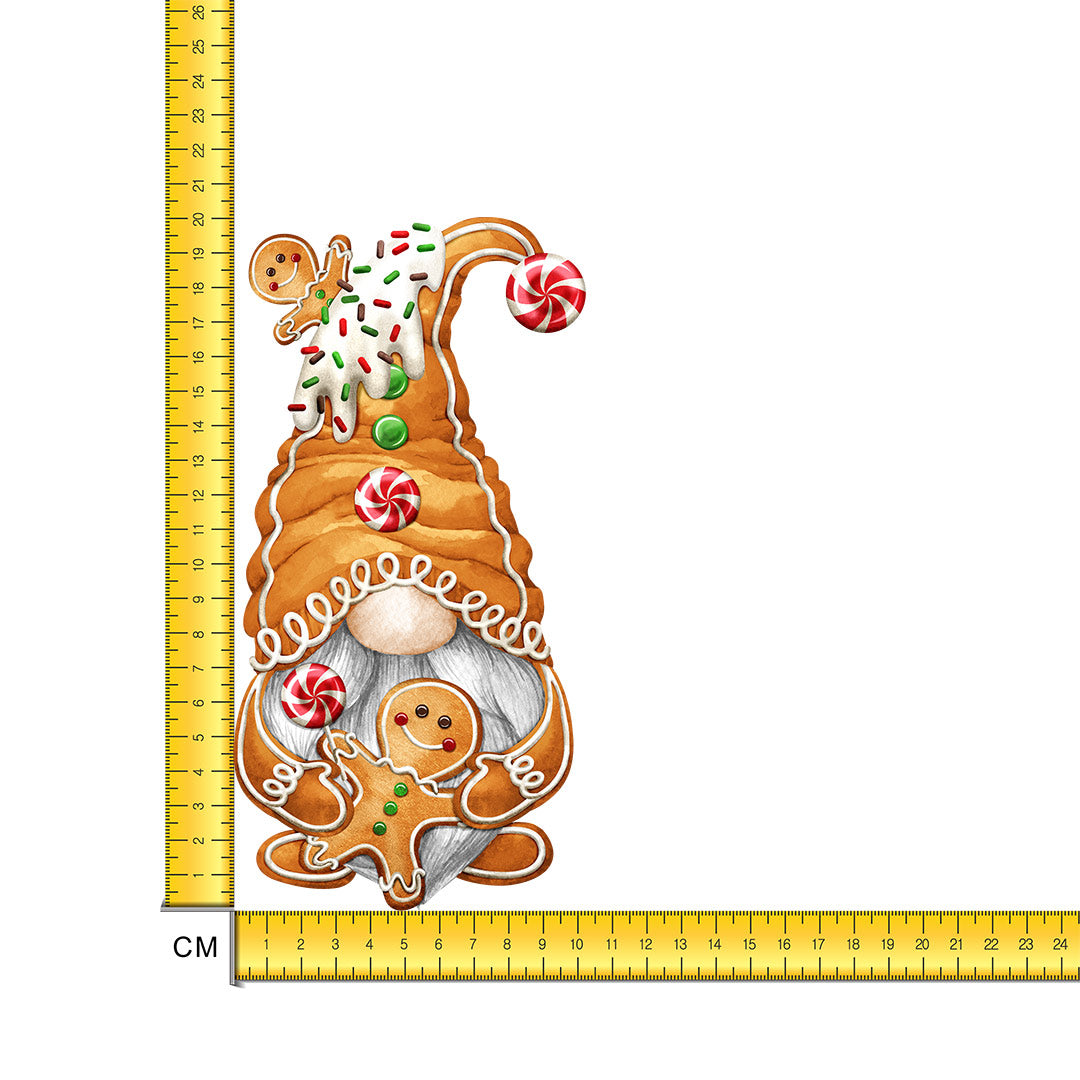 Gingerbread Gnome Boy Iron on Fabric Heat Transfer DTF-278