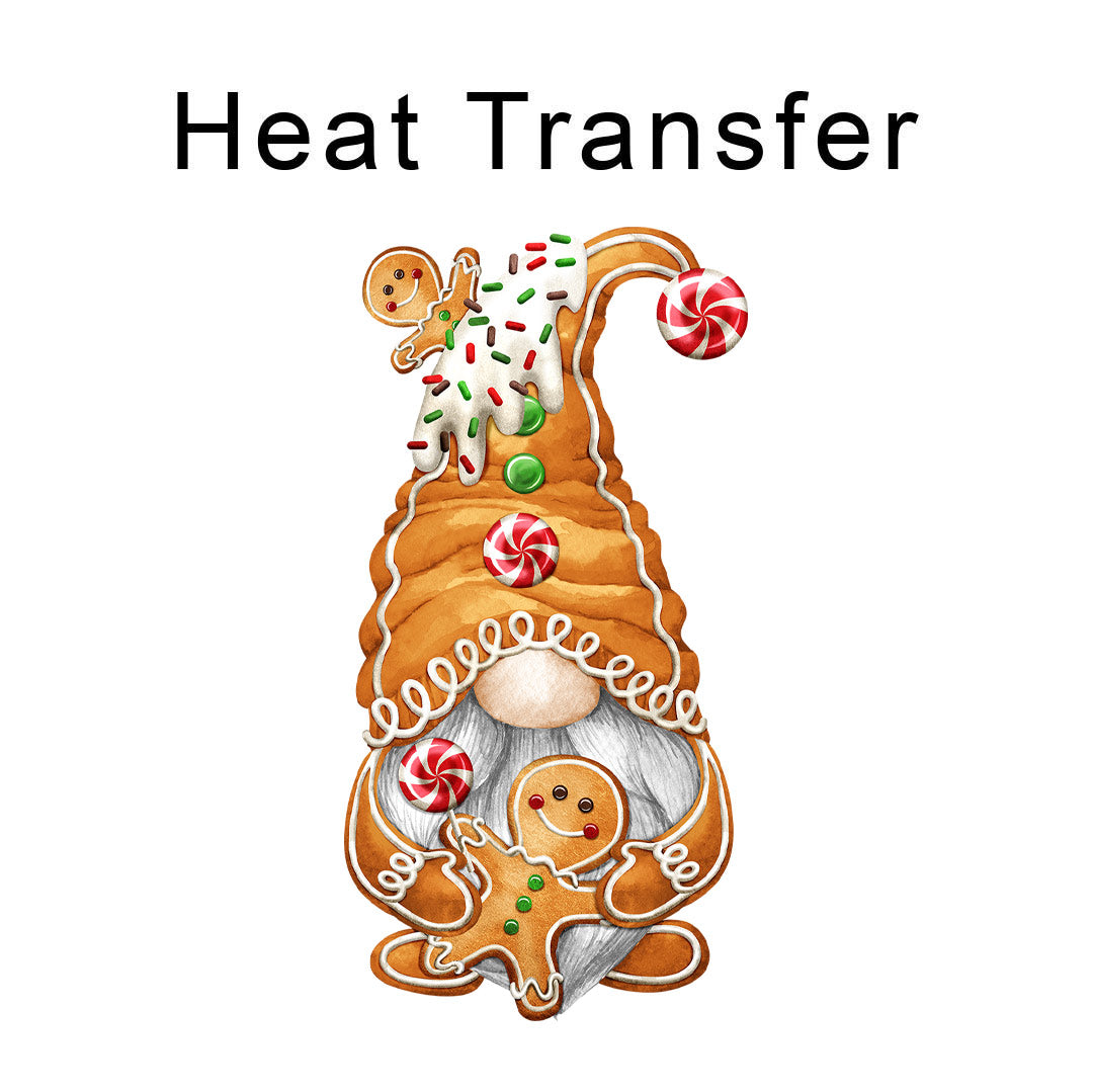 Gingerbread Gnome Boy Iron on Fabric Heat Transfer DTF-278