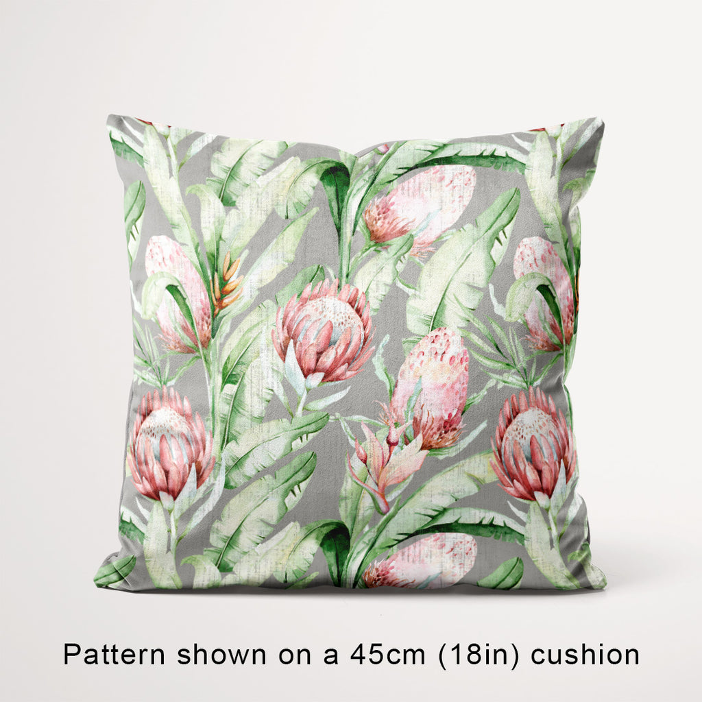 Everlee Soft Grey floral fabric, 45cm view