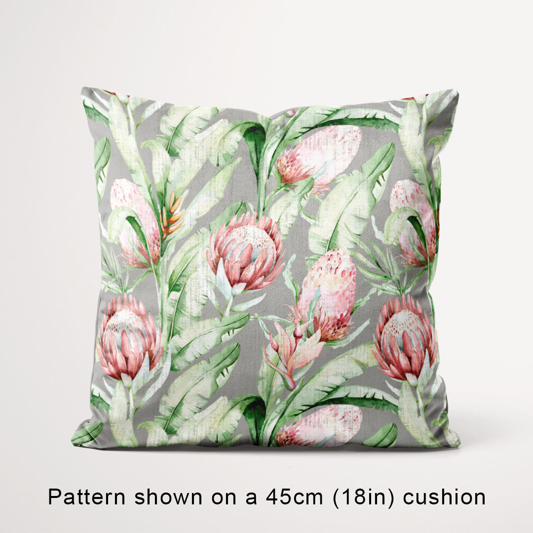 Everlee Soft Grey floral fabric, 45cm view