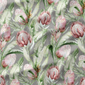 Everlee Soft Grey floral fabric