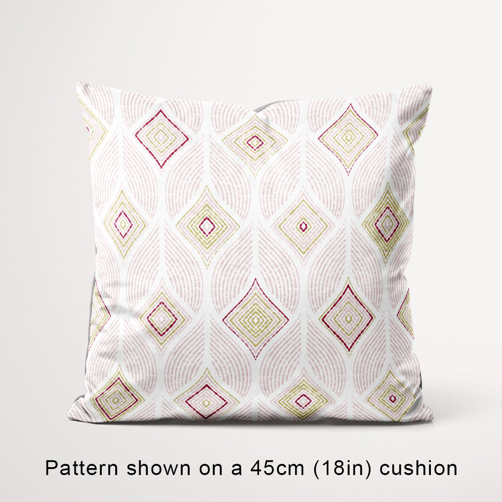 Artemis Pink geometric fabric, 45cm view
