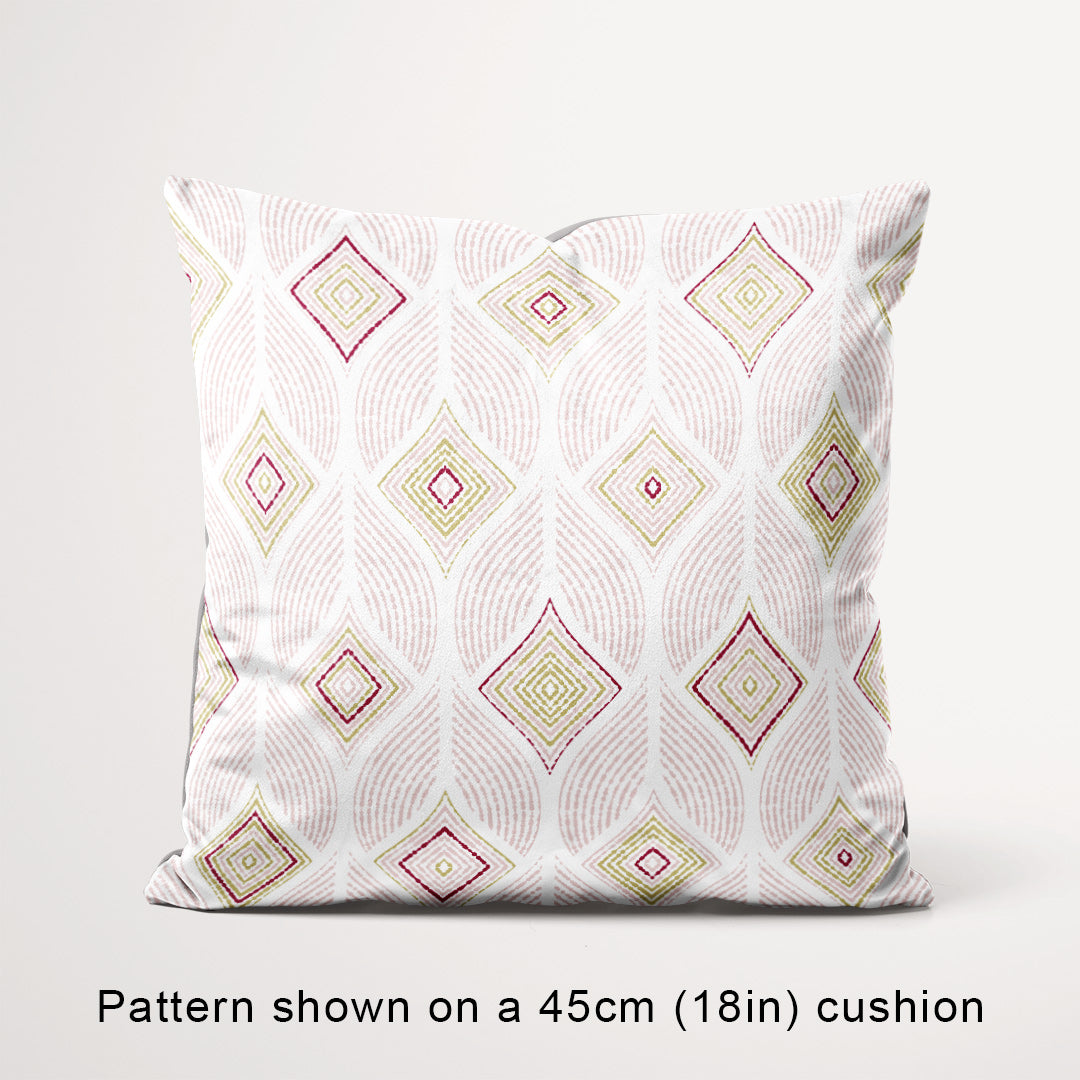 Artemis Pink geometric fabric, 45cm view