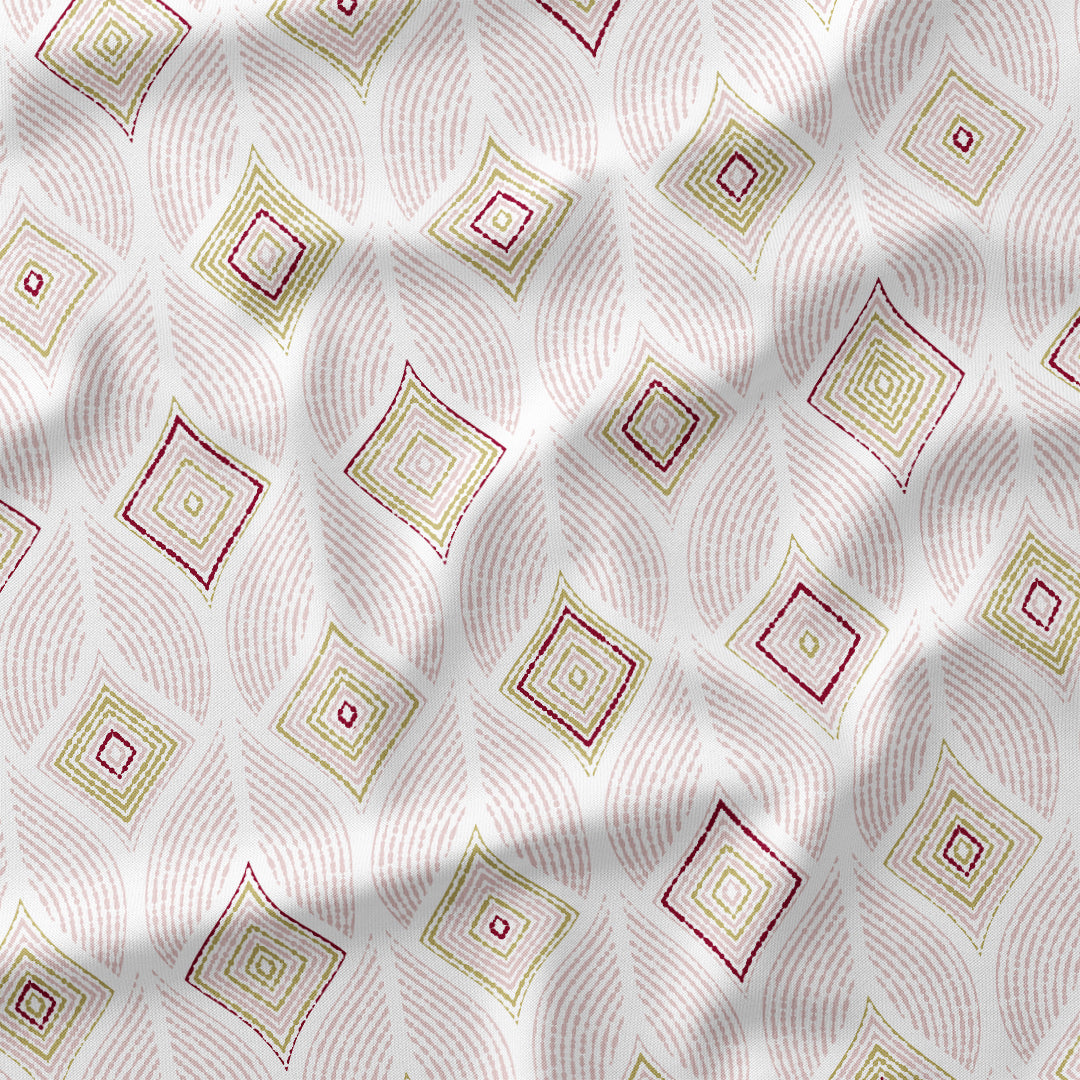 Artemis Pink geometric fabric