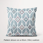 Artemis Indigo geometric fabric, 45cm view