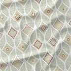 Artemis Green geometric fabric