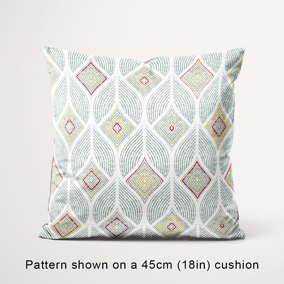 Artemis Duck Egg geometric fabric, 45cm view