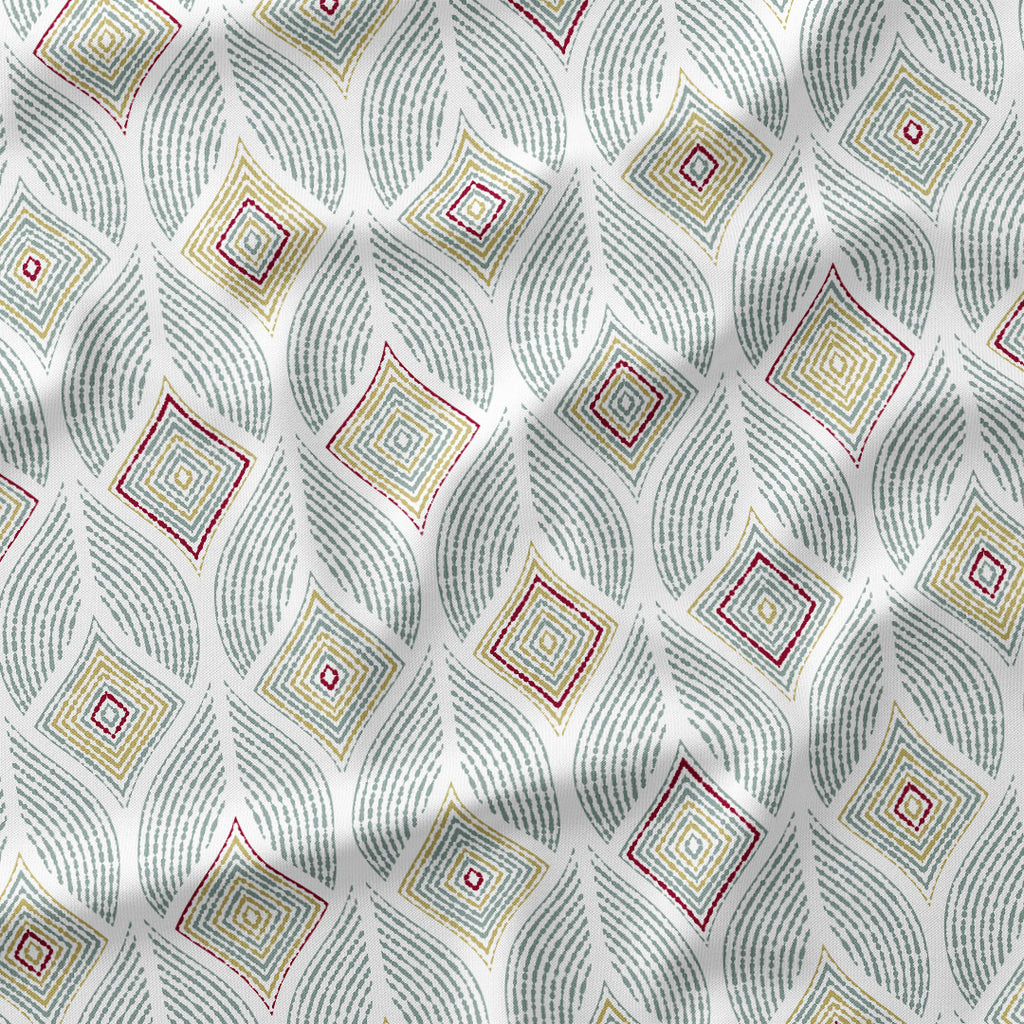 Artemis Duck Egg geometric fabric