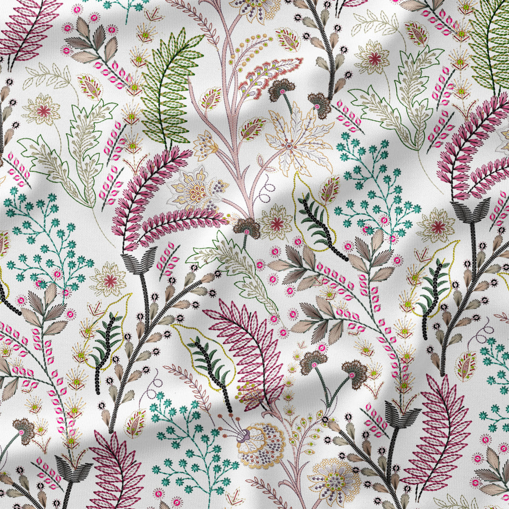 Alder Cream botanical fabric
