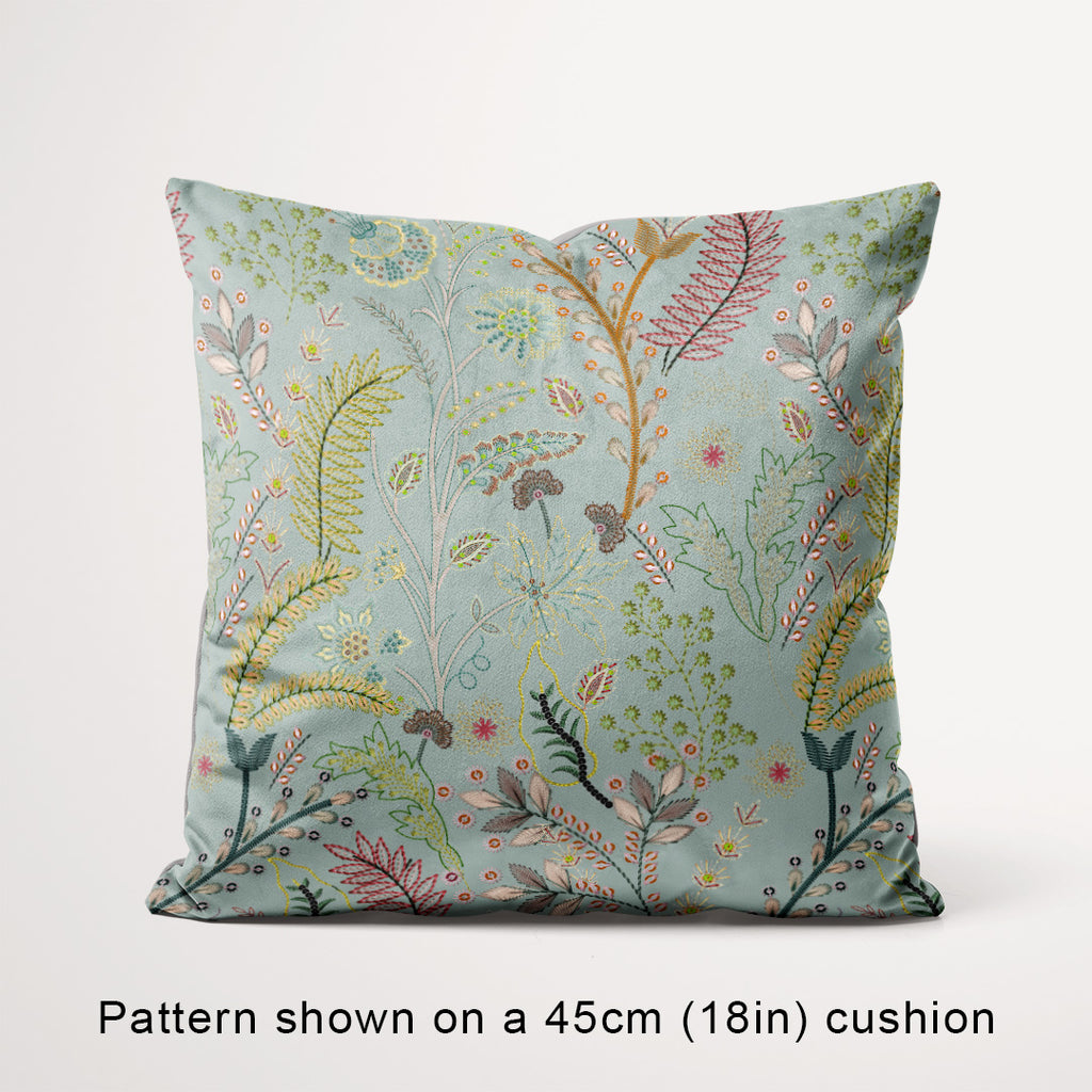 Alder Duck Egg botanical fabric, 45cm view
