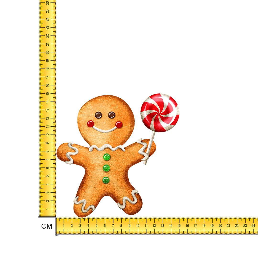 Gingerbread  Boy Iron on Fabric Heat Transfer DTF-279