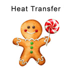 Gingerbread  Boy Iron on Fabric Heat Transfer DTF-279