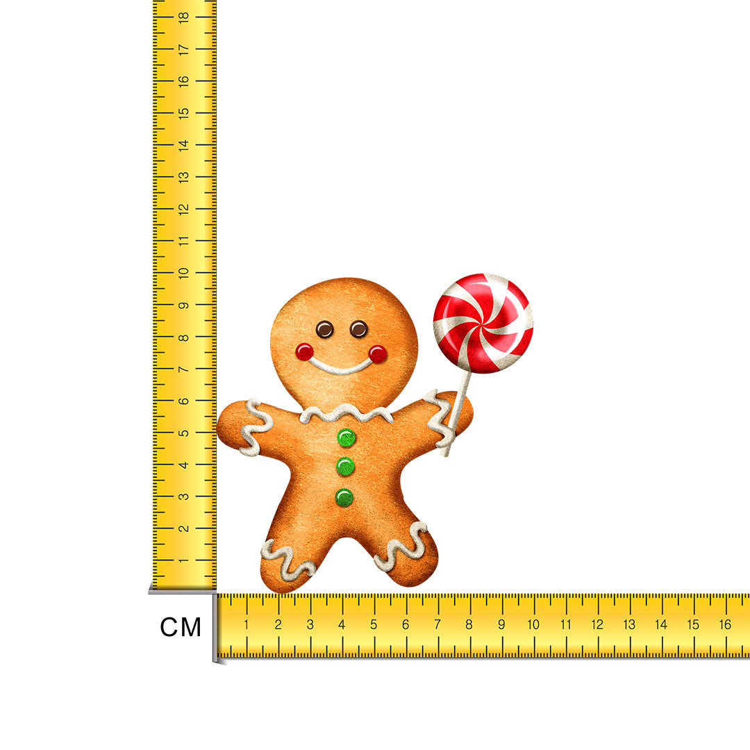 Gingerbread  Boy Iron on Fabric Heat Transfer DTF-279