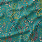 Alder Teal botanical fabric