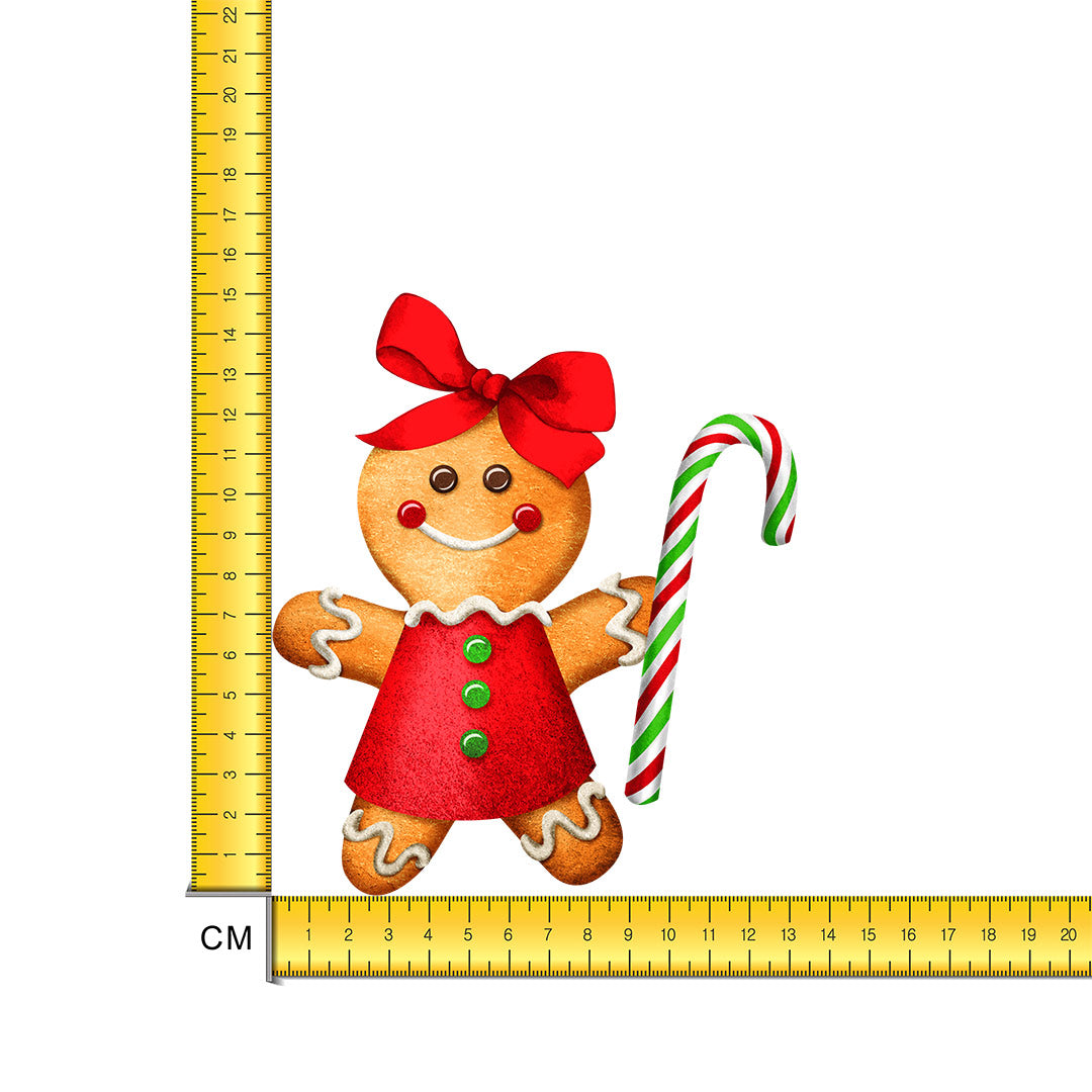 Gingerbread Girl Iron on Fabric Heat Transfer DTF-280