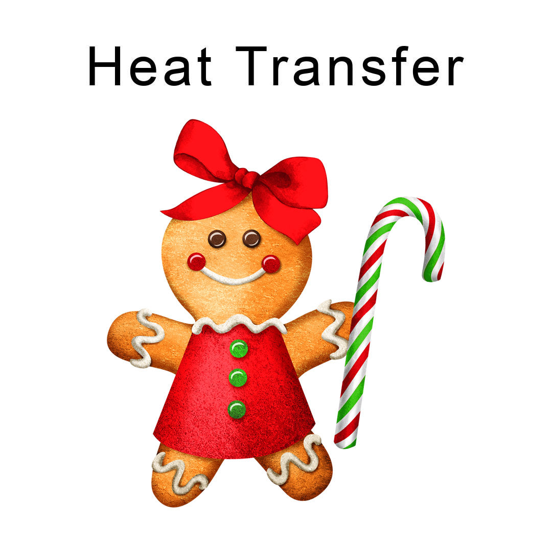 Gingerbread Girl Iron on Fabric Heat Transfer DTF-280