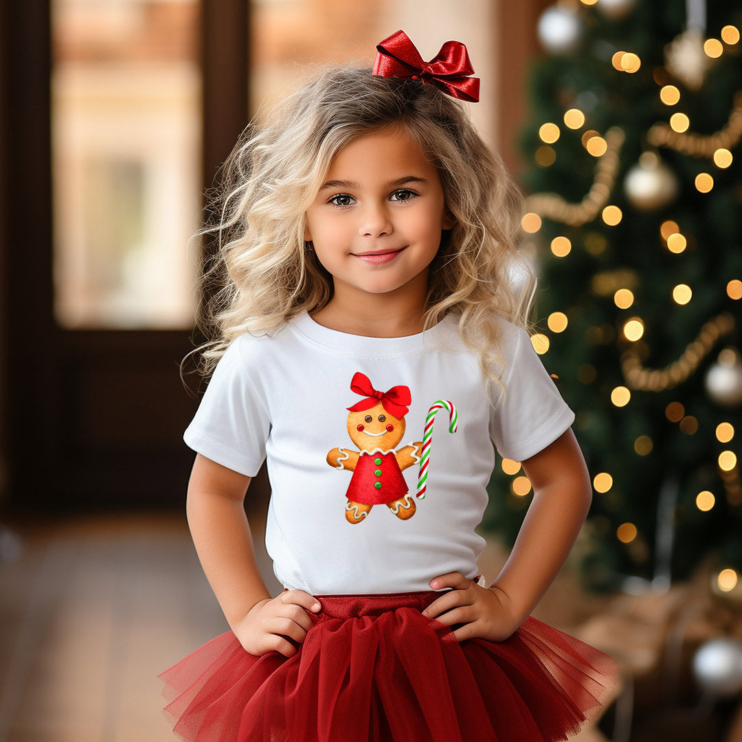 Gingerbread Girl Iron on Fabric Heat Transfer DTF-280