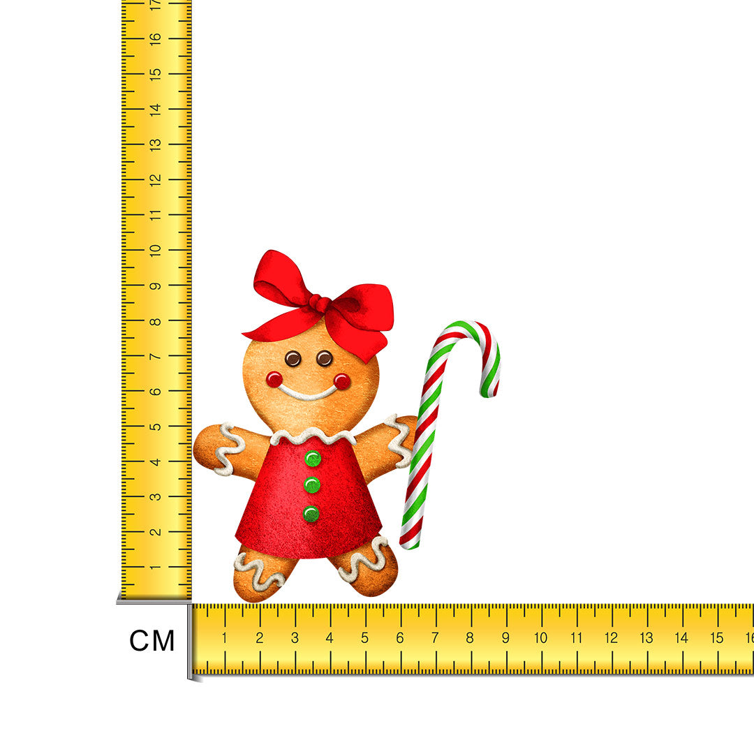 Gingerbread Girl Iron on Fabric Heat Transfer DTF-280