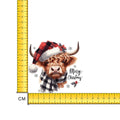 Winter Highland Cow Iron on Fabric Heat Transfer DTF-283