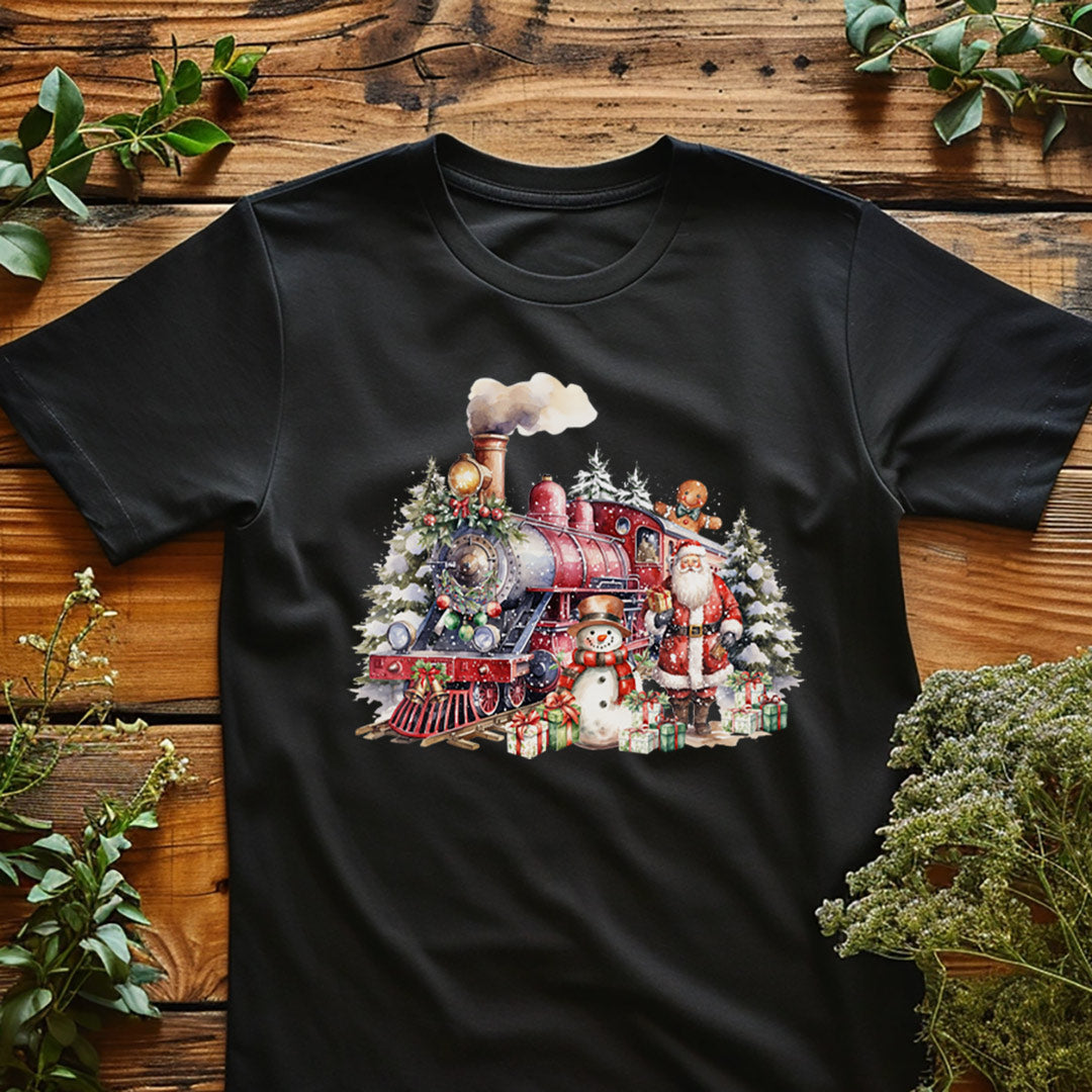 Christmas Train Iron on Fabric Heat Transfer DTF-284