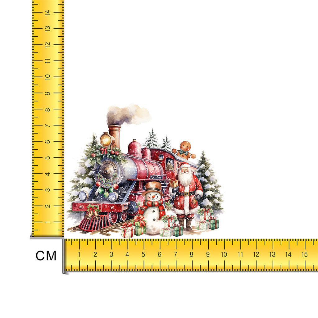 Christmas Train Iron on Fabric Heat Transfer DTF-284