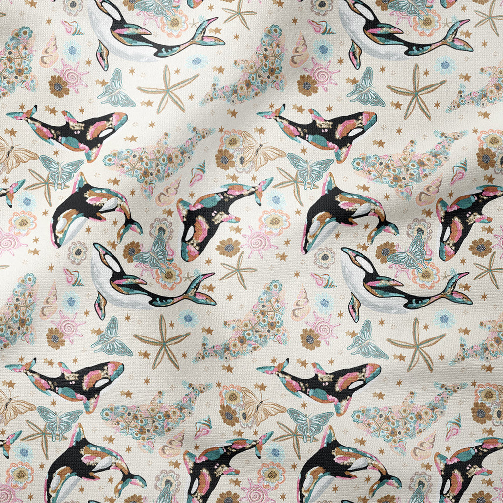 Floral Orcas Cream Fabric