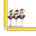 Wine Snowman Iron on Fabric Heat Transfer DTF-286