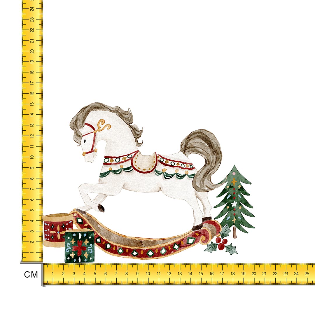 Rocking Horse Iron on Fabric Heat Transfer DTF-289