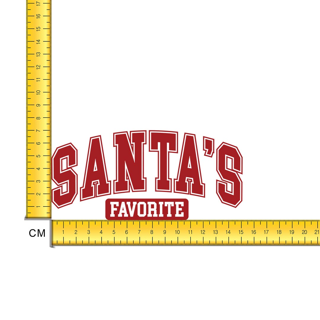 Santas Favourite Iron on Fabric Heat Transfer DTF-291