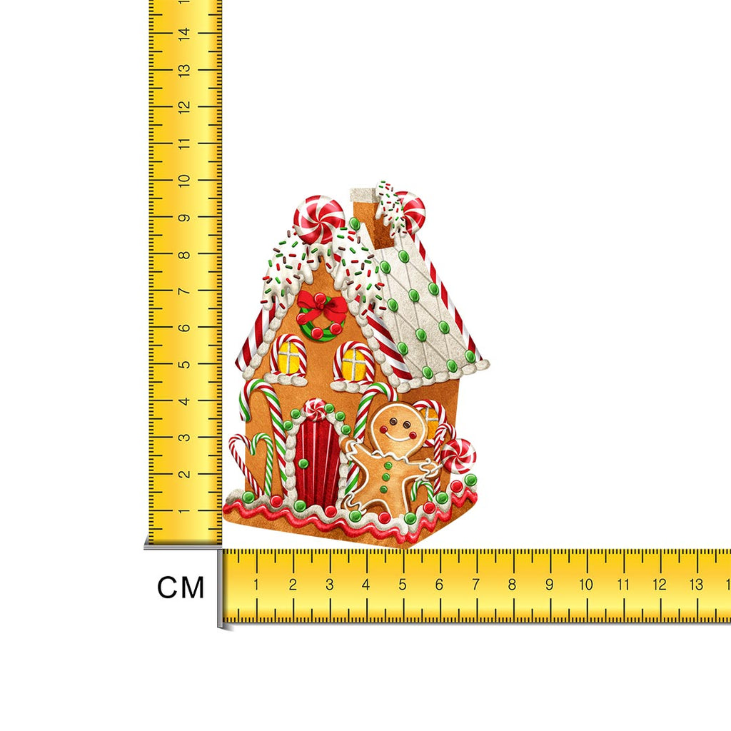 Gingerbread House Iron on Fabric Heat Transfer DTF-293