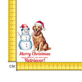 Merry Golden Retriever Dog Iron on Fabric Heat Transfer DTF-295
