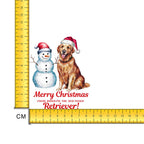 Merry Golden Retriever Dog Iron on Fabric Heat Transfer DTF-295