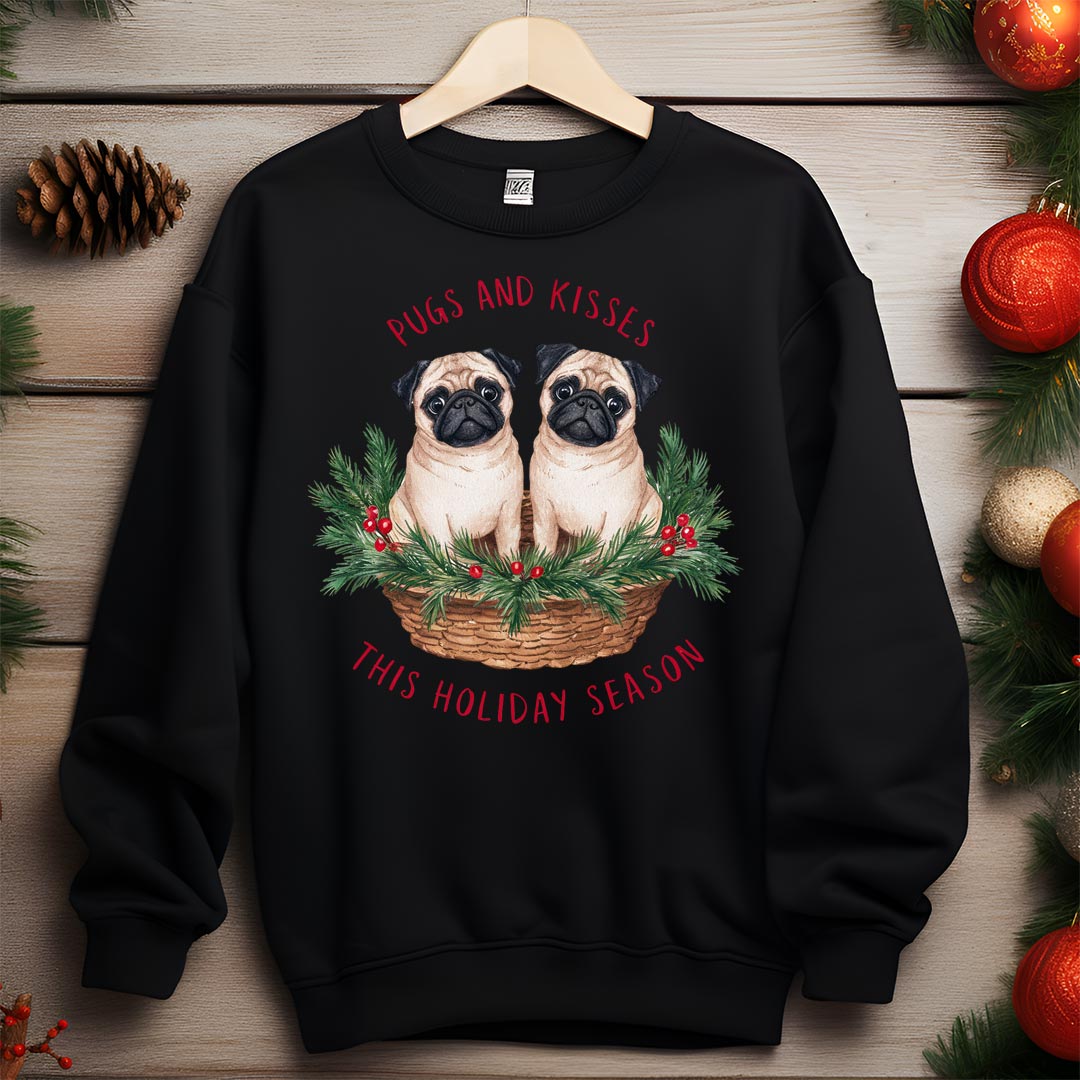 Pugs and Kisses Iron on Fabric Heat Transfer DTF-298