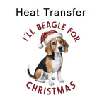 Beagle Christmas Iron on Fabric Heat Transfer DTF-299