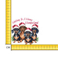 Christmas Dachshund Iron on Fabric Heat Transfer DTF-300