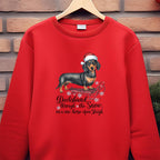 Dachshund Through The Snow Iron on Fabric Heat Transfer DTF-301