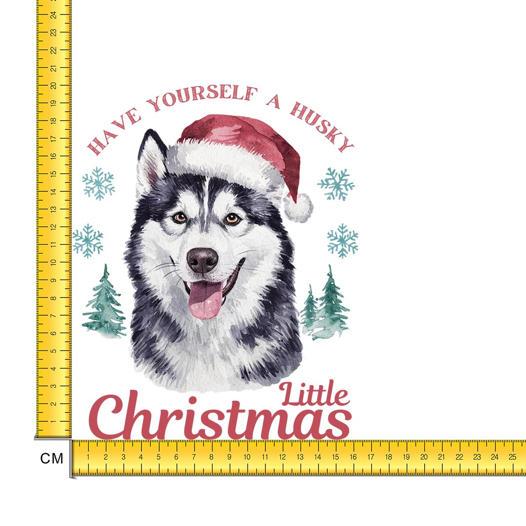 Husky - Christmas Iron on Fabric Heat Transfer DTF-305
