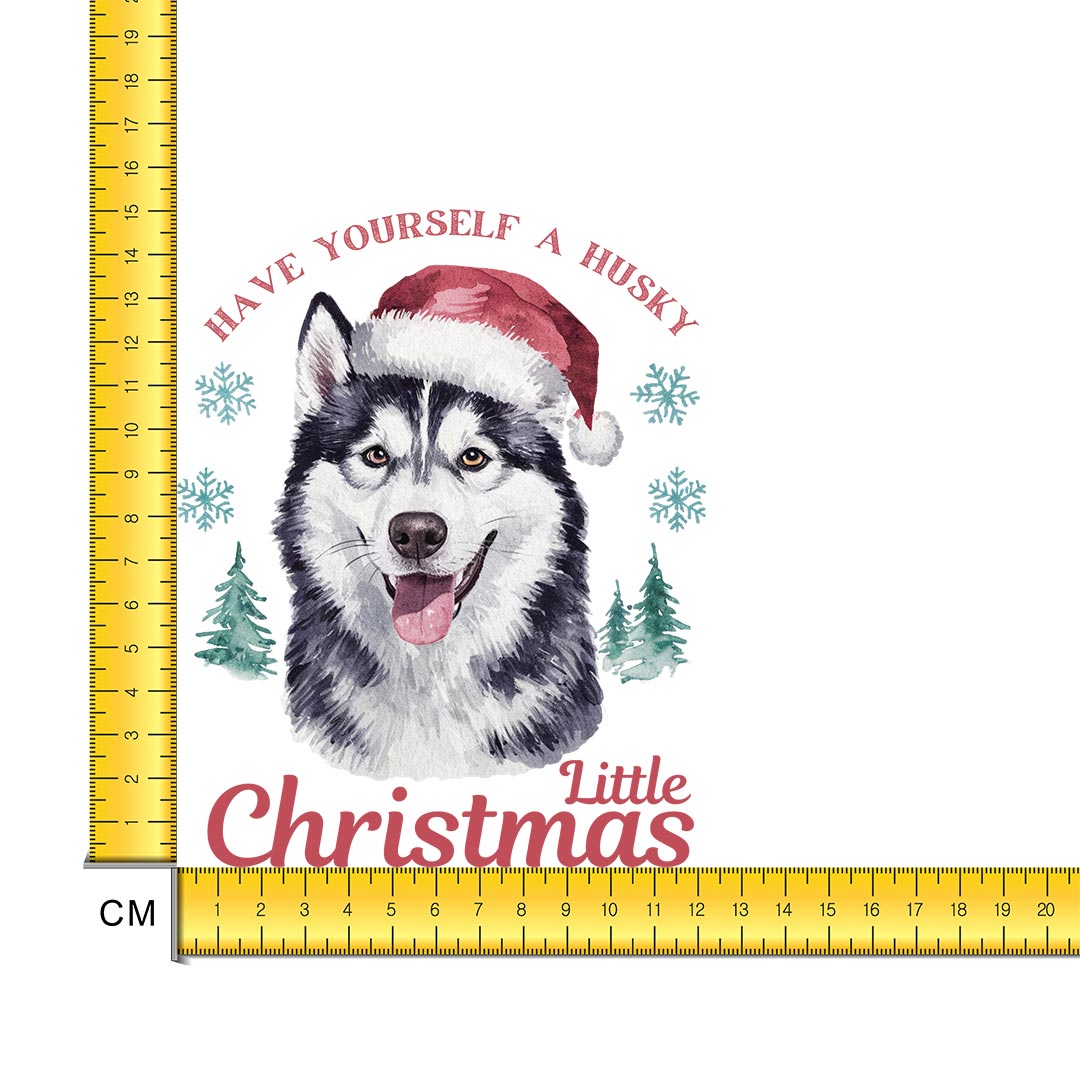 Husky - Christmas Iron on Fabric Heat Transfer DTF-305