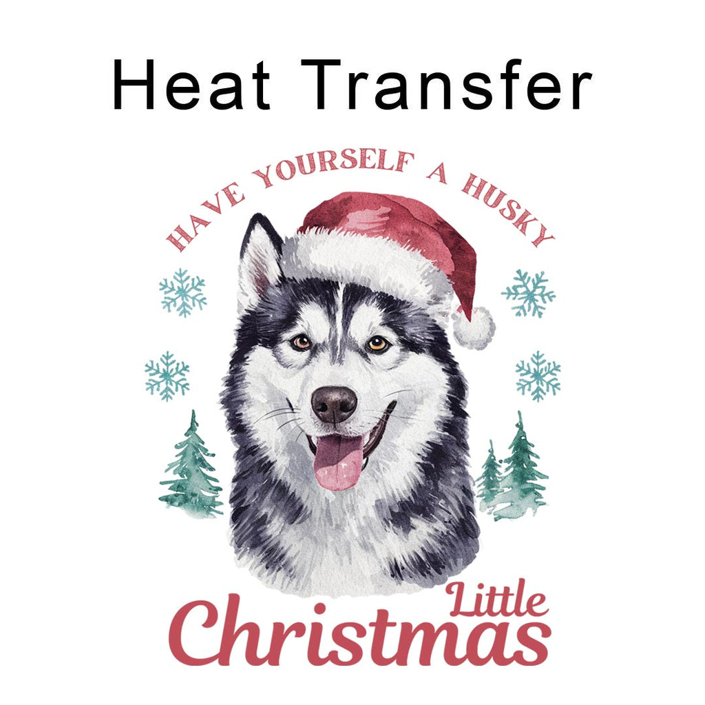 Husky - Christmas Iron on Fabric Heat Transfer DTF-305