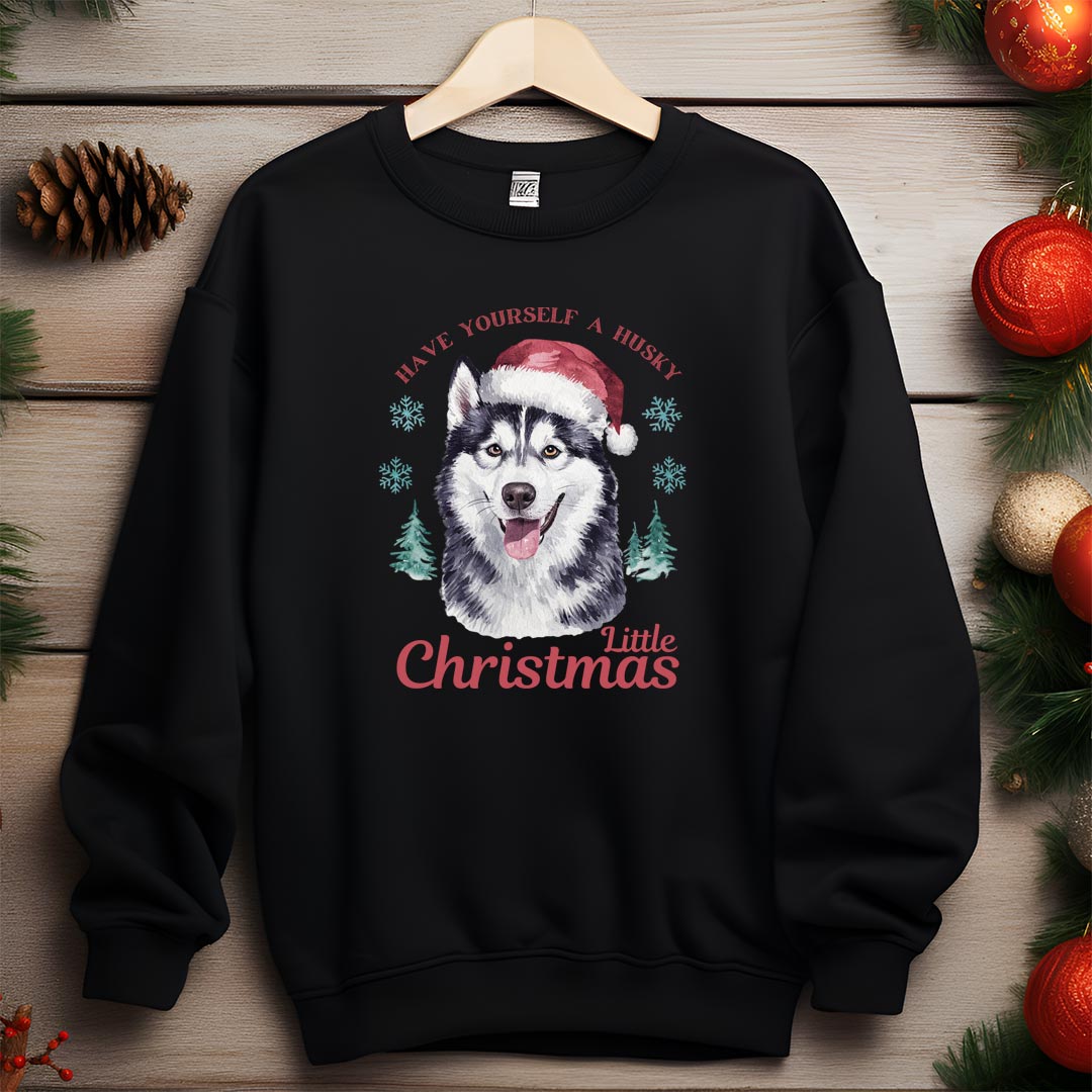 Husky - Christmas Iron on Fabric Heat Transfer DTF-305