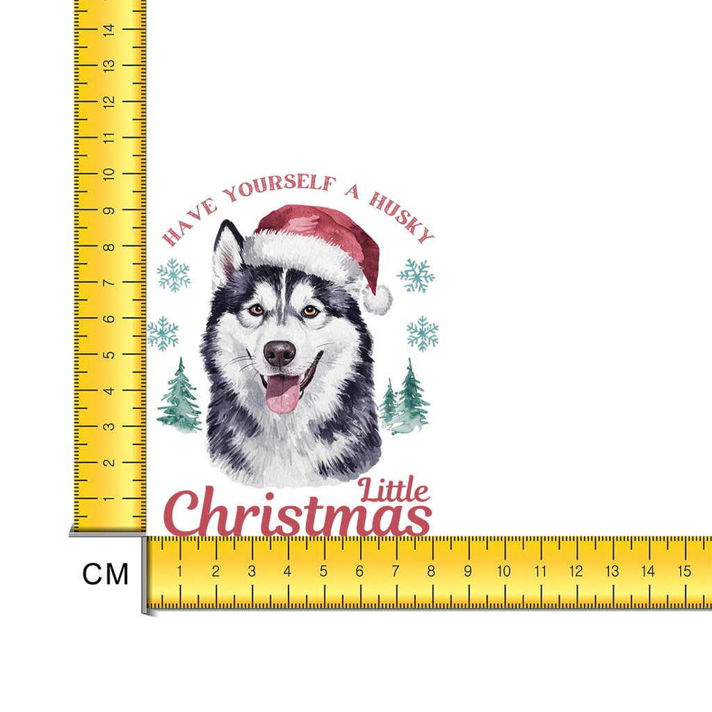 Husky - Christmas Iron on Fabric Heat Transfer DTF-305